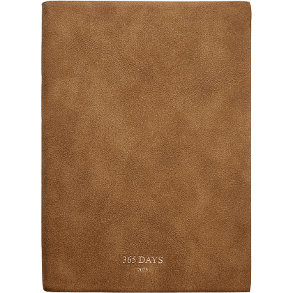 Ежедневник датированный "365days", А5, 352 страницы, темно-коричневый, 2026