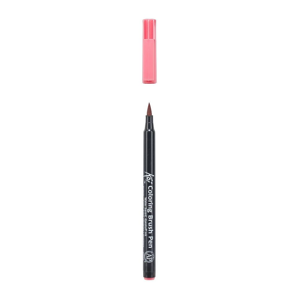 Маркер акварельный "Koi Color Brush", лососево-красный - 3