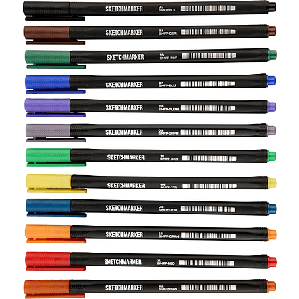 Ручка капиллярная "Sketchmarker Artist fine pen Main", 12 шт - 14