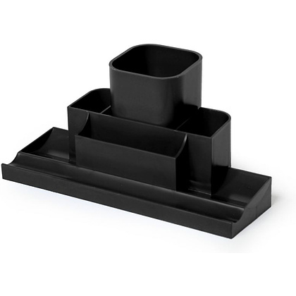 Подставка для канцелярских мелочей "Башня", 160x100x140 мм, черный