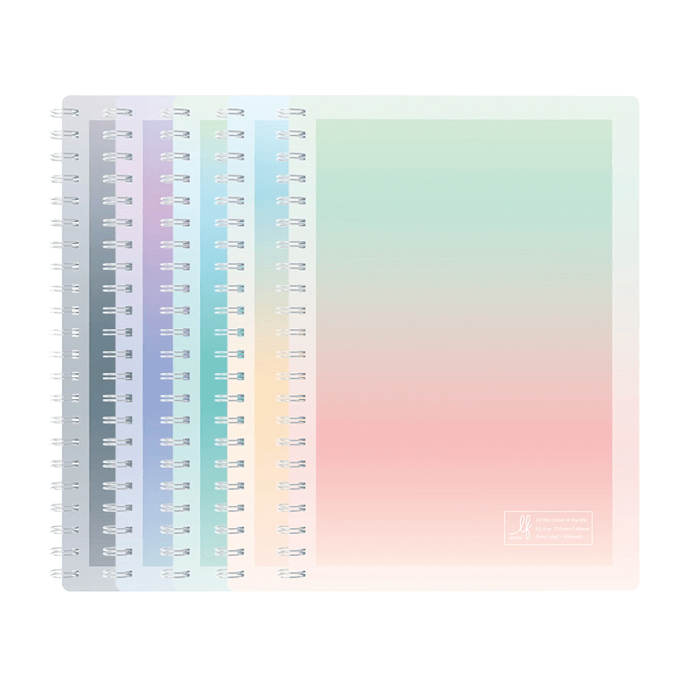 Блокнот "Deli", А5, 60 листов, в линейку, градиент ассорти