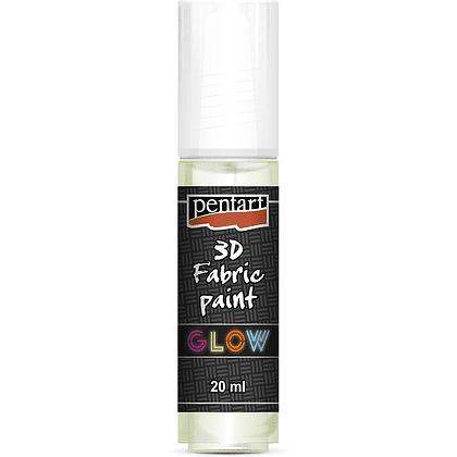 Краски для текстиля "Pentart Glow", 20 мл, светящиеся, бледно-зеленый