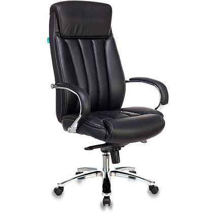 Кресло для руководителя Бюрократ T-9922SL, кожа, металл, черный