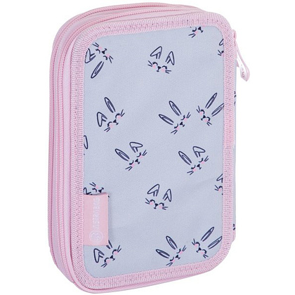 Пенал "Honeybunny", 2 отделения, серый, розовый - 4