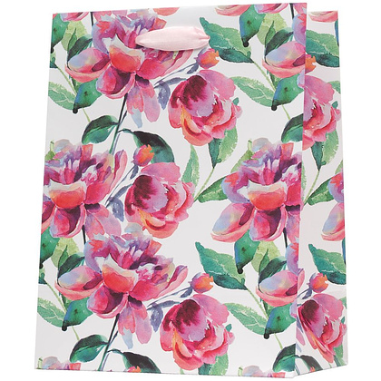 Пакет бумажный подарочный "Цветы", 32.4x13.7x26.4 см, ассорти - 2