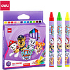 Мелки восковые Deli "Paw Patrol", 12 цветов, ассорти - 2