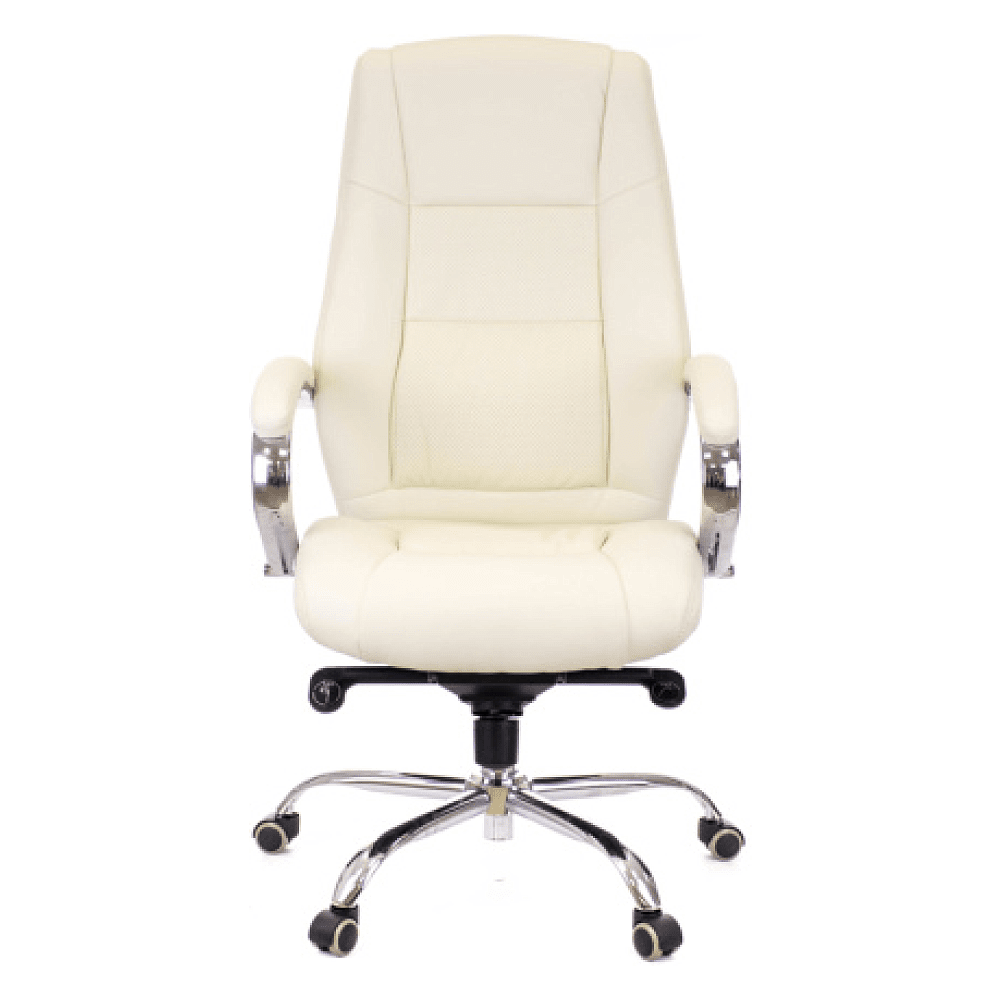 Кресло для руководителя "Kron", экокожа, металл, бежевый - 2