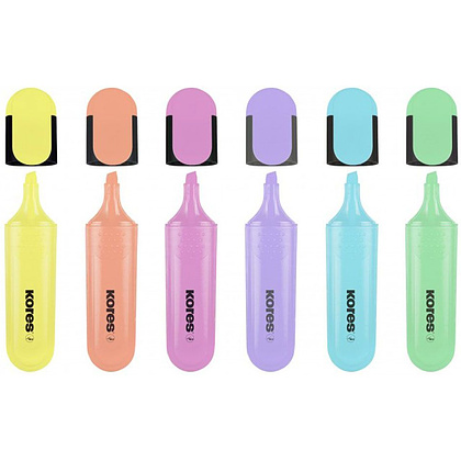 Набор маркеров текстовых "Bright Liner Pastel", 6 шт, ассорти - 3