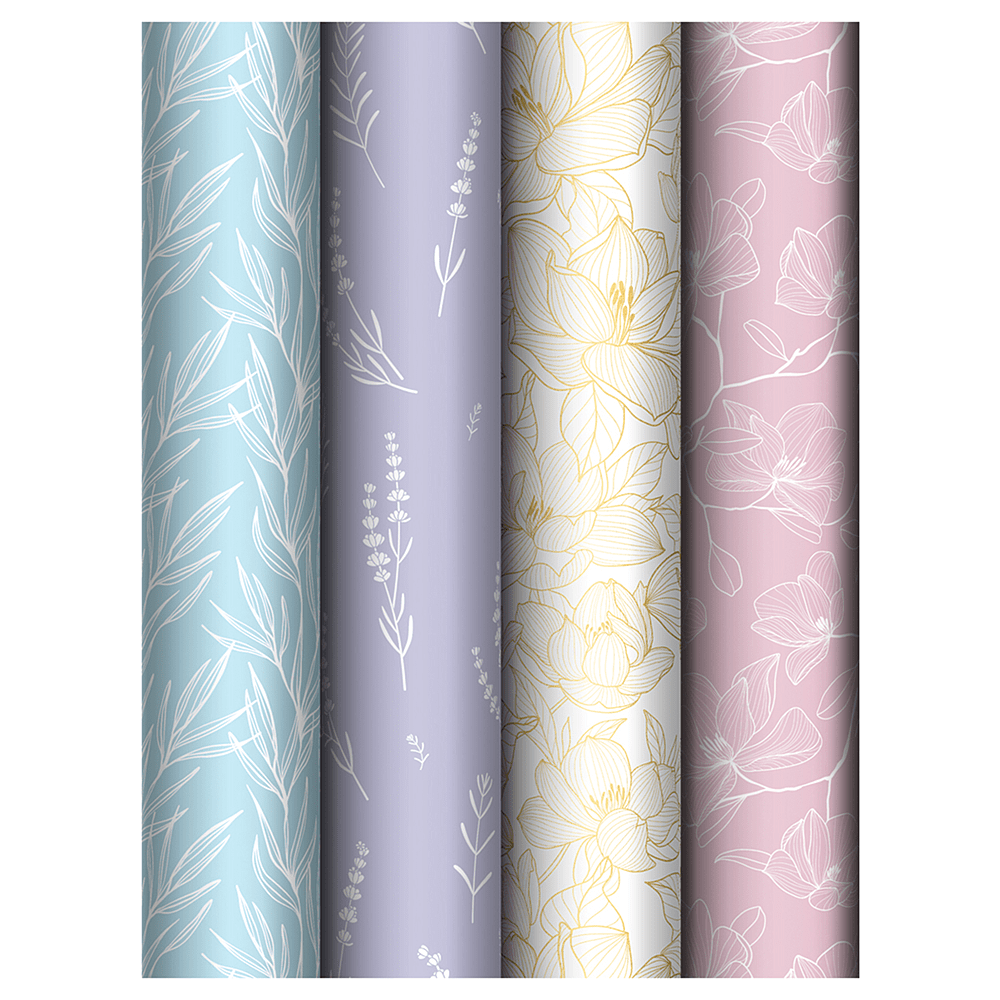 Бумага декоративная в рулоне "Flowers", 1х0.7 м, ассорти