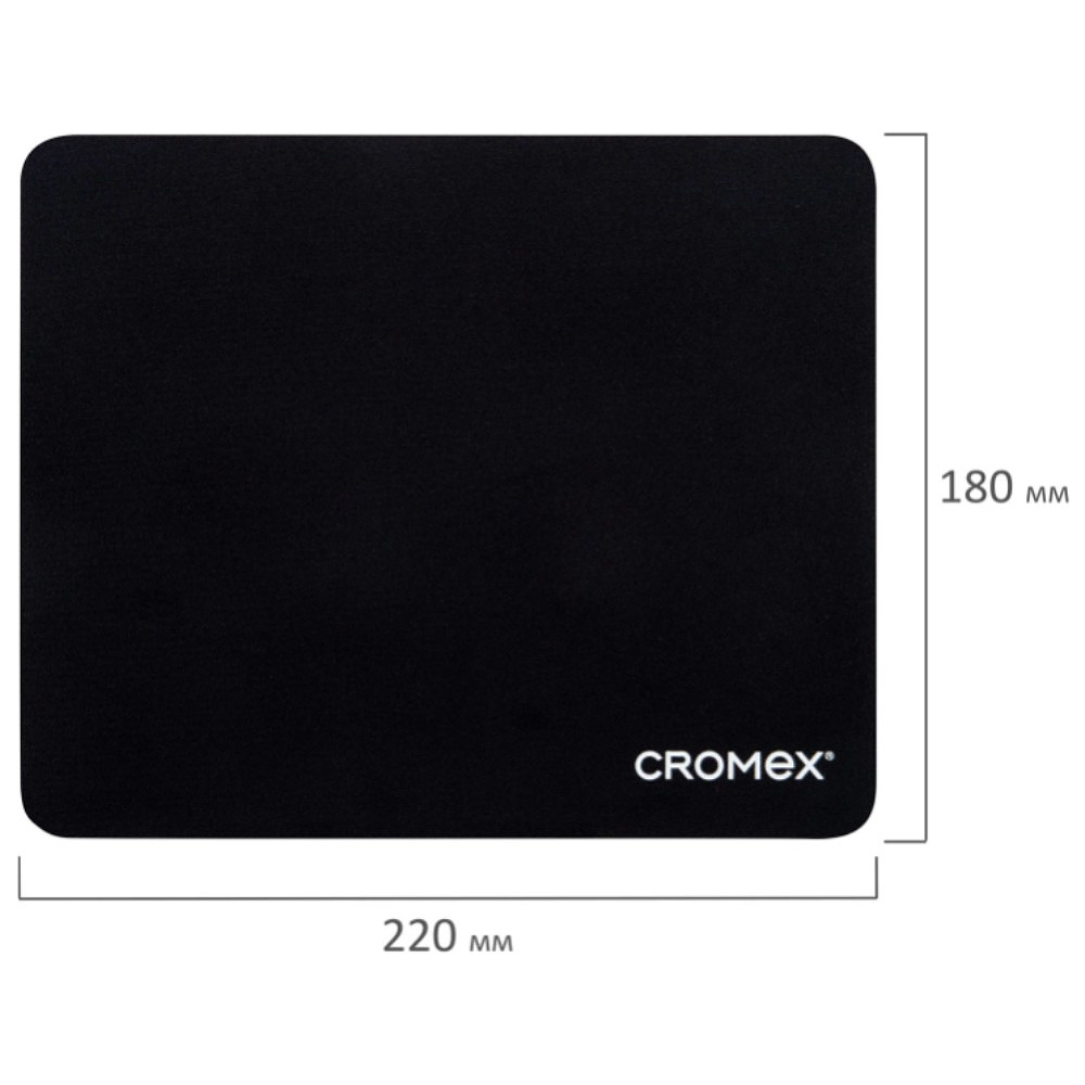 Коврик для мыши "Slim", 220х180х2 мм,  полиэстер, черный - 4