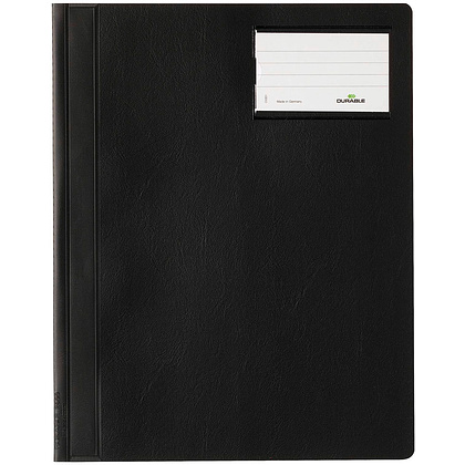 Папка-скоросшиватель с окном для визиток "Durable", А4+, черный