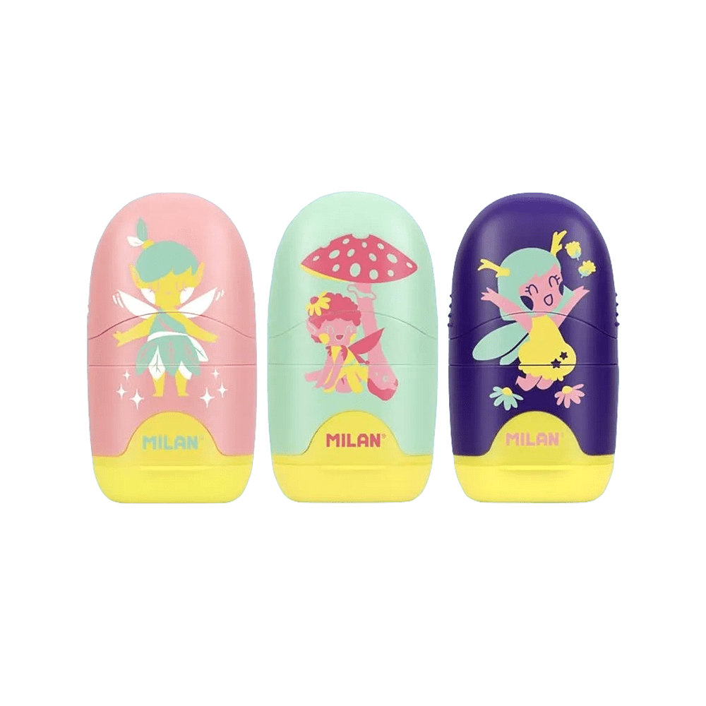 Ластик-точилка Milan "CAPSULE Fairy Tale", ассорти
