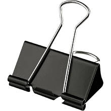 Зажим для бумаги "OfficeSpace", 15мм, 12 шт, черный