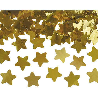 Хлопушка праздничная со звездами, 40 см, золотистый - 3