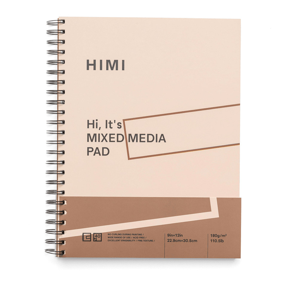 Скетчбук для графики "Himi", 22.8х30.4 см, 180 г/м2, 40 листов
