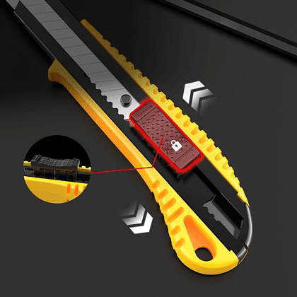 Нож строительный Deli YS EDL003B, 18 мм, универсальный, 24 шт./упак. - 4