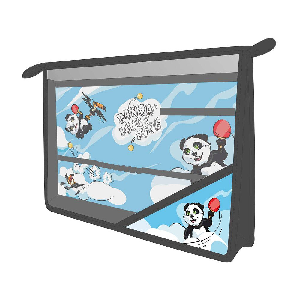 Папка для труда "Панды", А4, на молнии, разноцветный