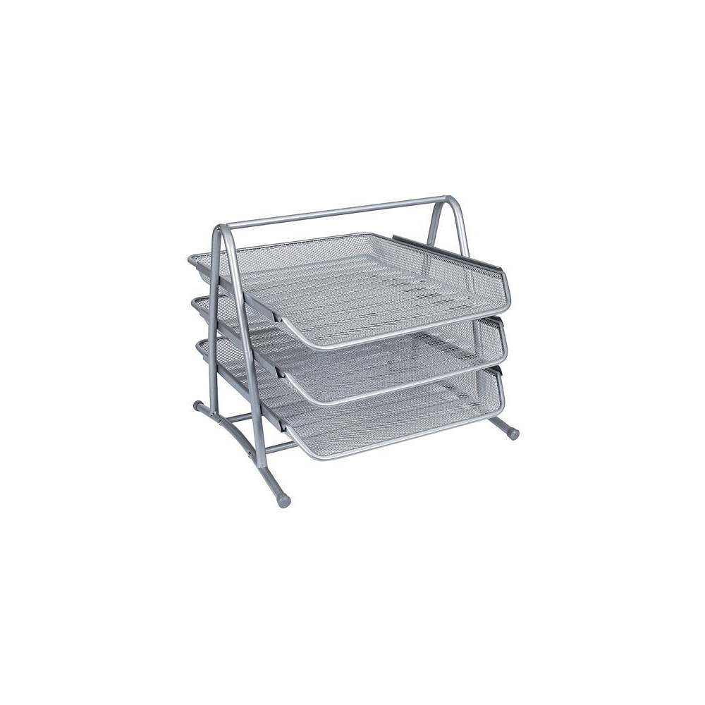 Модуль горизонтальный на 3 лотка, серебристый