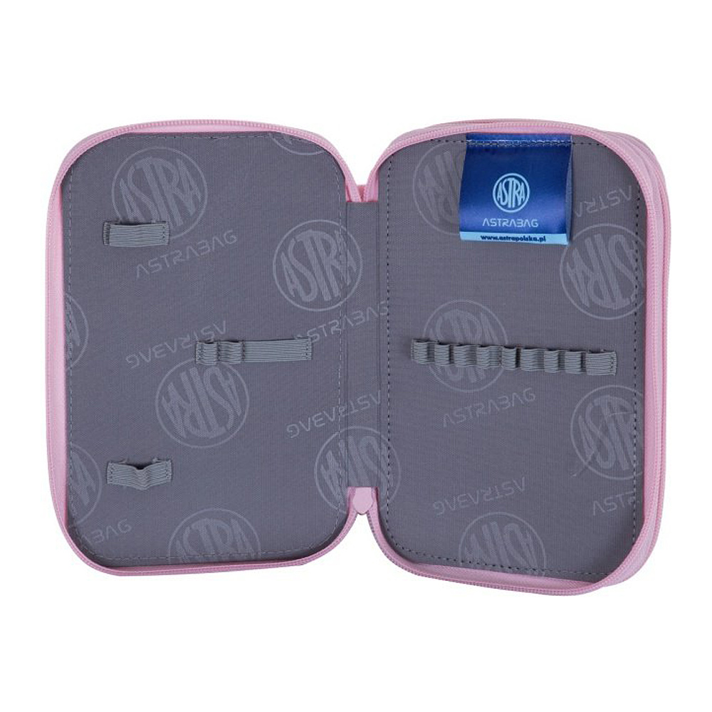 Пенал "Honeybunny", 2 отделения, серый, розовый - 5