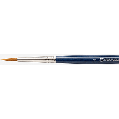 Кисть "Escoda Chronos", микс, круглая, на короткой ручке, № 4 - 2