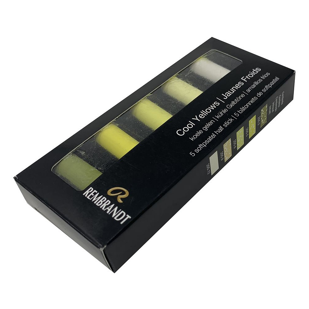 Набор мягкой пастели "Rembrandt Half Pastel", 5 цветов, холодные желтые - 3