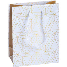 Пакет бумажный подарочный "Узоры", 11.3x14.3x5.6 см, ассорти