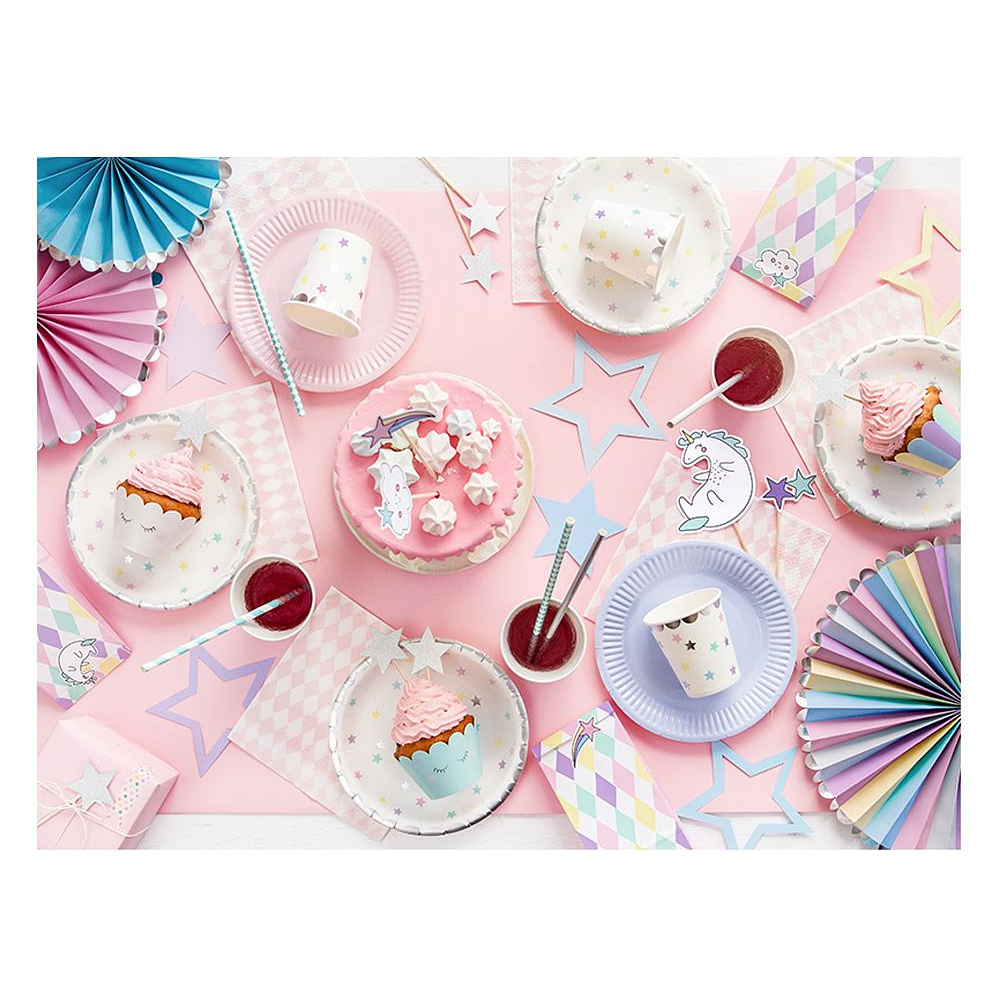 Тарелка бумажная "Единорог", 18 см, 6 шт - 3