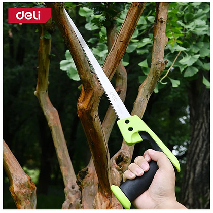 Пила-нож садовая Deli GS EDL580652, 300 мм, 7TPI, черный, зеленый - 3