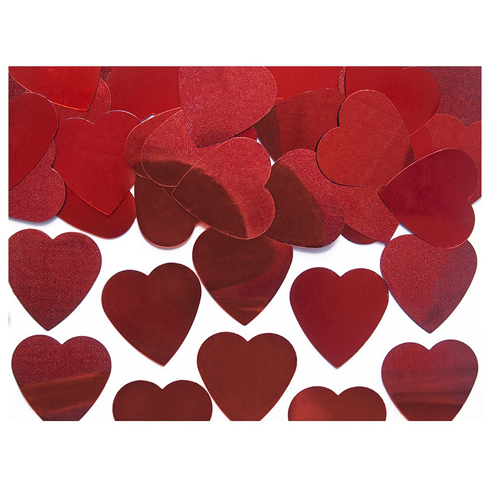 Конфетти "Сердца", 2.5 см, красный