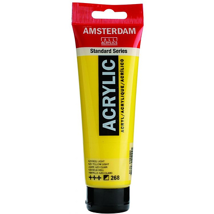 Краски акриловые "Amsterdam", 268 желтый светлый AZO, 120 мл, туба