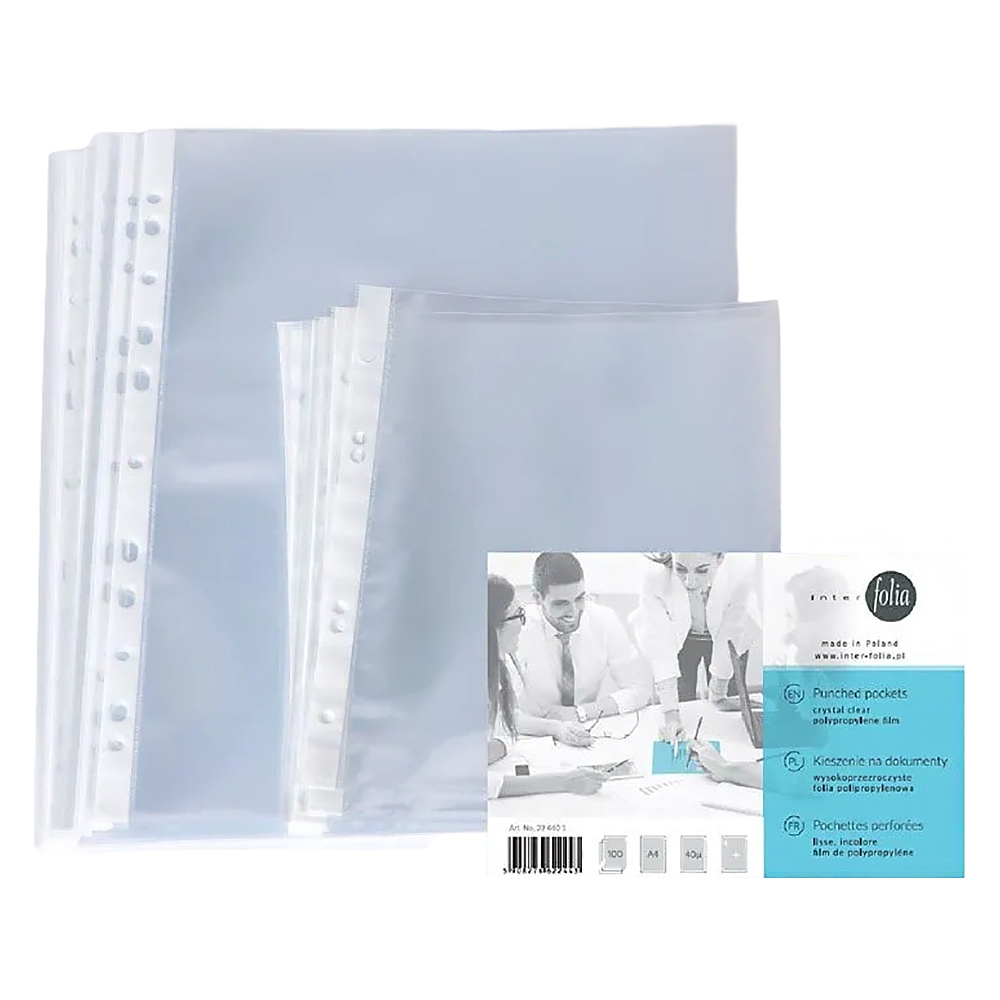 Файл (папка-карман) "Inter-folia", A4, 50 шт, 60 мк, прозрачный - 2
