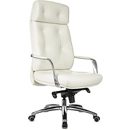 Кресло для руководителя Бюрократ DAO, кожа, белый