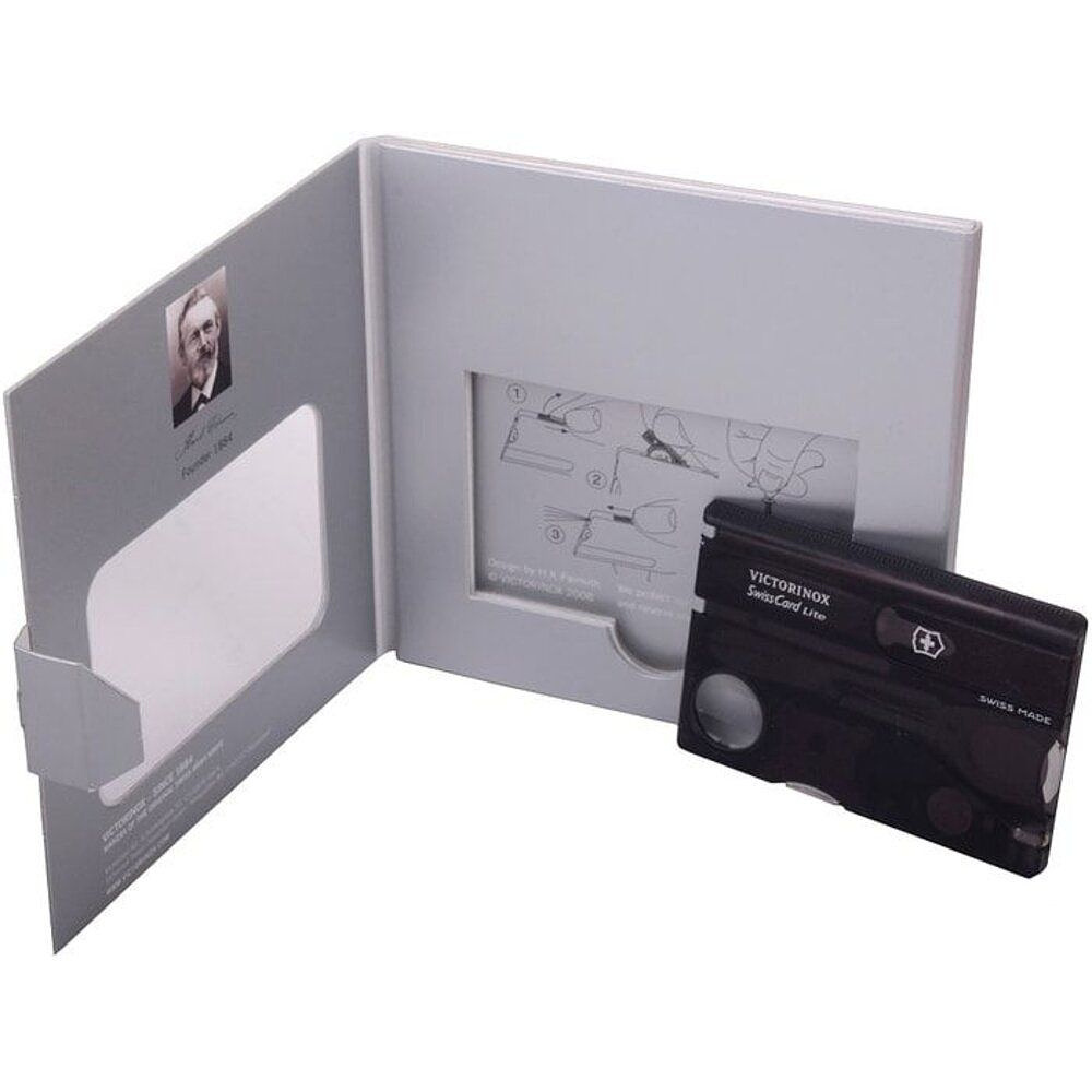 Мультиинструмент "SwissCard Lite 0.7333.T3", пластик, металл, черный полупрозрачный - 3