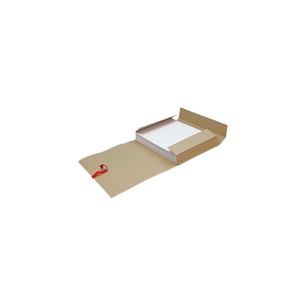 Папка-скоросшиватель с завязками, 100 мм, 4 завязки, крафт - 2