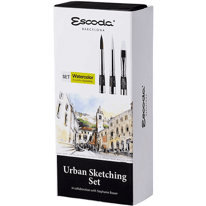 Набор кистей "Escoda. Urban sketching set", 3 шт, складные 