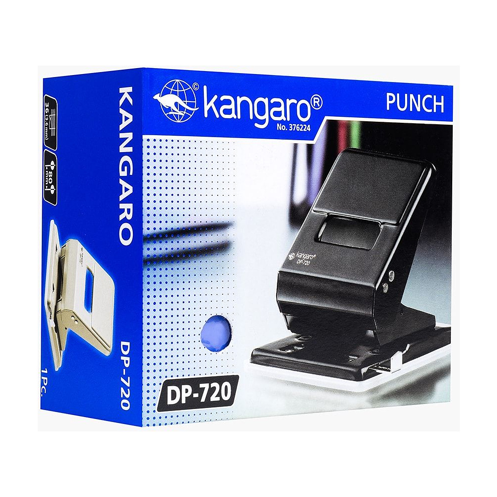 Дырокол Kangaro "DP-720", 36 листов, черный - 3