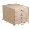 Блок из 4-х лотков закрытый "Rhodiarama", 248x327x228 мм, бежевый - 2