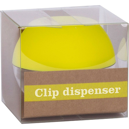 Подставка для скрепок "Fluor", 70x60 мм, желтый - 3