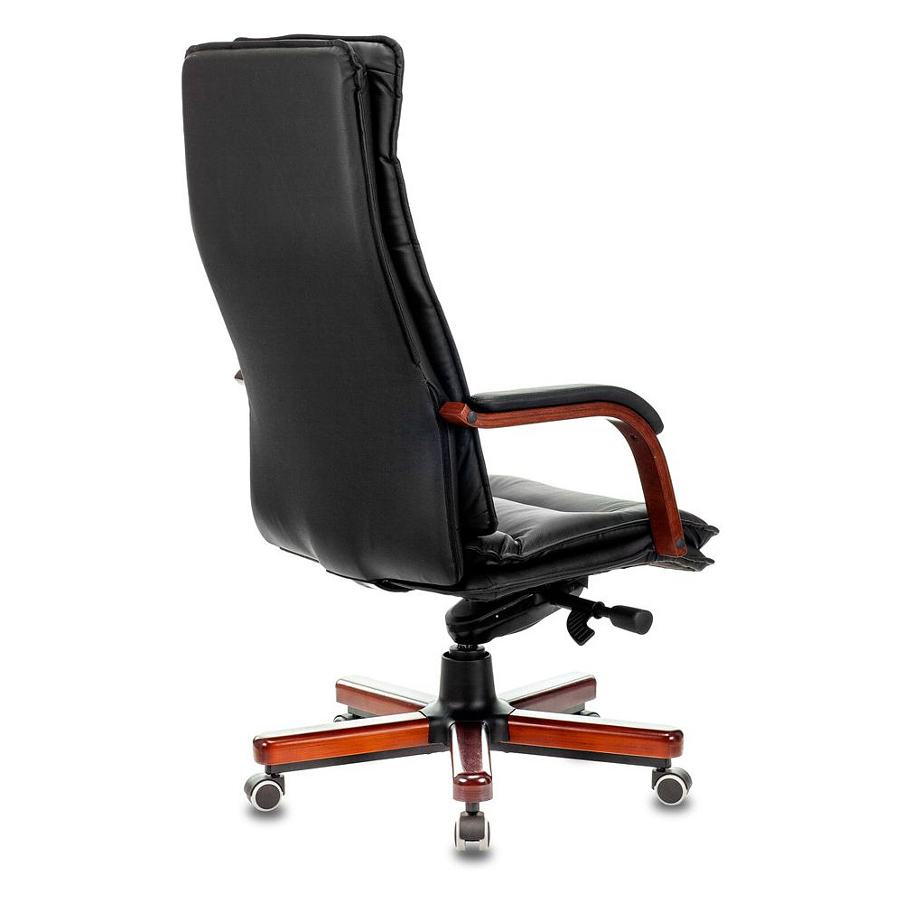 Кресло для руководителя Бюрократ "T-9927WALNUT", кожа, дерево, черный - 3