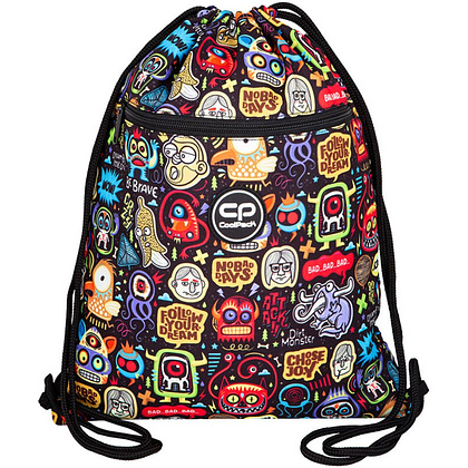 Мешок для обуви Coolpack "Scary stickers", 42.5x32.5, разноцветный 