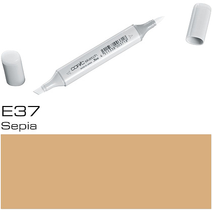 Маркер перманентный "Copic Sketch", E-37 сепия