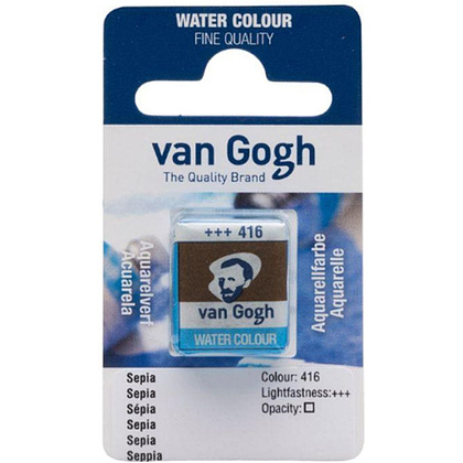 Краски акварельные "Van Gogh", 416 сепия, кювета