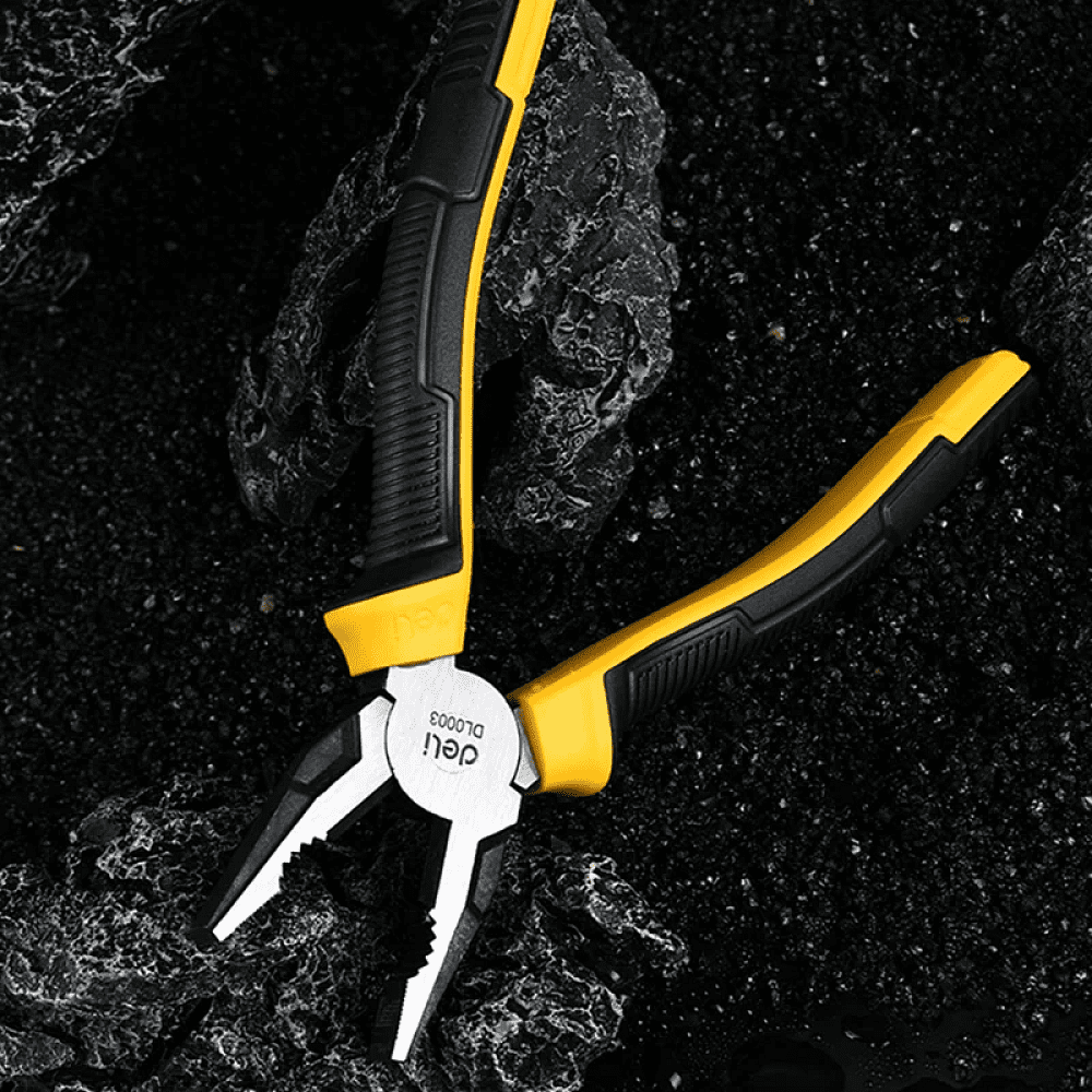 Плоскогубцы Deli YS EDL0003, 200 мм, 2-х компонентные рукоятки - 4