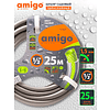 Шланг поливочный Amigo Grande 77167, 1/2", 25 м, 3-х слойный, серый - 4