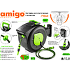 Шланг поливочный на катушке Amigo Grande 79668, 1/2", 30 м, с коннектором, черный, зеленый - 2