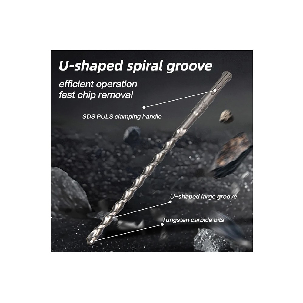 Бур по бетону Deli YS EDH-Y10210, 10x210 мм, SDS-PLUS - 3