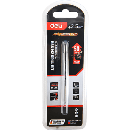 Сверло по металлу Deli RS EDH-MHZ025-E4, 2.5 мм, DIN 338, HSS-TiN - 2