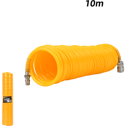 Шланг пневматический Deli YS EDL-PU10, 5/8 мм, 10 м, спиральный, полиуретановый - 5