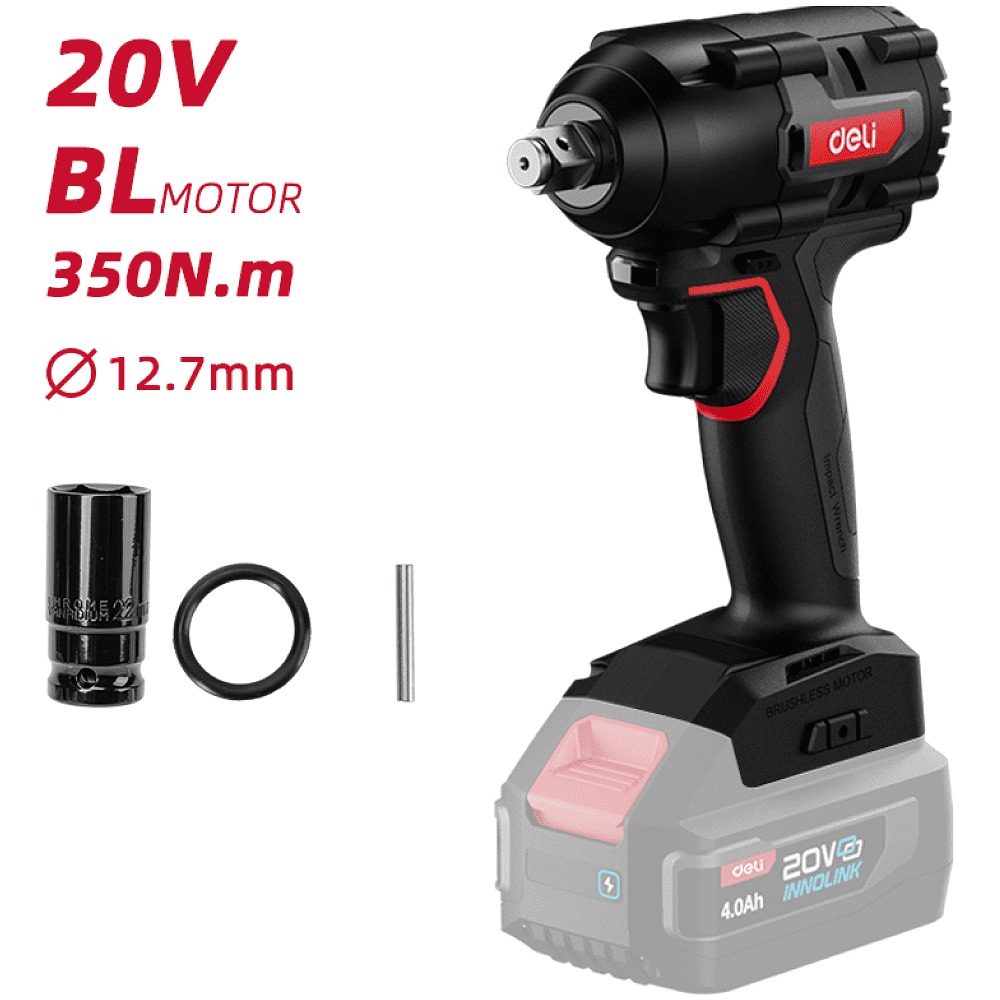 Аккумуляторный винтоверт Deli RS EDE-BS20-1, 20 В, 350 Нм, без АКБ и З/У, коробка - 6