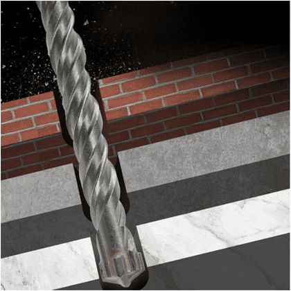 Бур по бетону Deli YS EDH-YCZ16008-E1, 8 x 160 мм, X-Tip, SDS-PLUS - 6